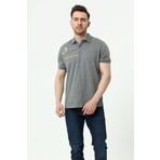 Ar-ma Erkek Polo Yaka Tişört Yazi Baskili Örme Kumaş Regular Fit%95 Pamuk%5 Likra 30/1 Tek Toplama Licrali Pike Y22374300701 Gri-G1