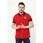 Ar-ma Erkek Polo Yaka Tişört Yazi Baskili Örme Kumaş Regular Fit%95 Pamuk%5 Likra 30/1 Tek Toplama Licrali Pike Y22374300901 Kırmızı-K1