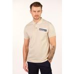 Ar-ma Erkek Polo Yaka Tişört Yazi Baskili Örme Kumaş Regular Fit%95 Pamuk%5 Likra 30/1 Tek Toplama Licrali Pike Y22374301001 Bej-B1