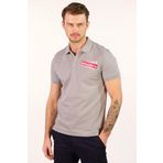 Ar-ma Erkek Polo Yaka Tişört Yazi Baskili Örme Kumaş Regular Fit%95 Pamuk%5 Likra 30/1 Tek Toplama Licrali Pike Y22374301001 Gri-G2