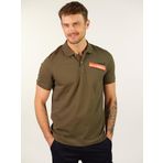 Ar-ma Erkek Polo Yaka Tişört Yazi Baskili Örme Kumaş Regular Fit%95 Pamuk%5 Likra 30/1 Tek Toplama Licrali Pike Y22374301001 Haki-H1