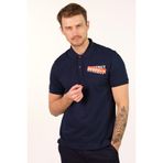 Ar-ma Erkek Polo Yaka Tişört Yazi Baskili Örme Kumaş Regular Fit%95 Pamuk%5 Likra 30/1 Tek Toplama Licrali Pike Y22374301001 Lacivert-L1