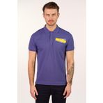 Ar-ma Erkek Polo Yaka Tişört Yazi Baskili Örme Kumaş Regular Fit%95 Pamuk%5 Likra 30/1 Tek Toplama Licrali Pike Y22374301001 Mor-M1