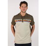 Ar-ma Erkek Polo Yaka Tişört Yazi Baskili Örme Kumaş Regular Fit%95 Pamuk%5 Likra 30/1 Tek Toplama Licrali Pike Y22374301401 Haki-H1