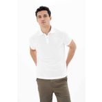 Ar-ma Erkek Polo Yaka Tişört Yazi Baskili Örme Kumaş Regular Fit%95 Pamuk%5 Likra 30/1 Tek Toplama Licrali Pike Y25374302701 Beyaz-B1