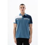 Ar-ma Erkek Polo Yaka Tişört Yazi Baskili Örme Kumaş Regular Fit%95 Pamuk%5 Likra 30/1 Tek Toplama Licrali Pike Y25374303801 Mavi-M2