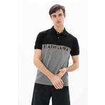 Ar-ma Erkek Polo Yaka Tişört Yazi Baskili Örme Kumaş Regular Fit%95 Pamuk%5 Likra 30/1 Tek Toplama Licrali Pike Y25374304201 Siyah-S1