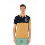 Ar-ma Erkek Polo Yaka Tişört Yazi Baskili Örme Kumaş Regular Fit%95 Pamuk%5 Likra 30/1 Tek Toplama Licrali Pike Y25374306601 Hardal Sarısı-H1