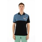 Ar-ma Erkek Polo Yaka Tişört Yazi Baskili Örme Kumaş Regular Fit%95 Pamuk%5 Likra 30/1 Tek Toplama Licrali Pike Y25374306601 Siyah-S1