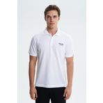 Ar-ma Erkek Polo Yaka Tişört Yazi Baskili Örme Kumaş Regular Fit%95 Pamuk%5 Likra 30/1 Tek Toplama Licrali Pike Y27374307701 Beyaz-B1
