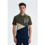 Ar-ma Erkek Polo Yaka Tişört Yazi Baskili Örme Kumaş Regular Fit%95 Pamuk%5 Likra 30/1 Tek Toplama Licrali Pike Y27374307901 Haki-H1