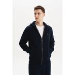 Ar-ma Erkek Tam Fermuar Sweatshirt Basic Baskisiz Kapşonlu Fleto Cepli Örme Kumaş Büyük Beden%70 Pamuk%30 Polyester 30/1 Şardonlu Üç İplik K30324801502 Lacivert-L1