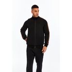 Ar-ma Erkek Tam Fermuar Sweatshirt Baskisiz Basic Fleto Cepli Dik Yaka Örme Kumaş Slim Fit%80 Pamuk%14 Polyester%6 Elastan Scuba İnterlok K30324989602 Siyah-S1