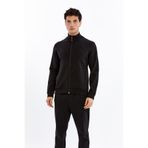 Ar-ma Erkek Tam Fermuar Sweatshirt Baskisiz Basic Fleto Fermuar Cepli Dik Yaka Örme Kumaş Slim Fit%80 Pamuk%14 Polyester%6 Elastan Scuba İnterlok K30324989802 Siyah-S1