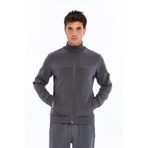 Ar-ma Erkek Tam Fermuar Sweatshirt Yazi Baskili Fleto Cepli Dik Yaka Örme Kumaş Slim Fit%80 Pamuk%14 Polyester%6 Elastan Scuba İnterlok K30324989902 Gri-G3