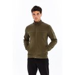Ar-ma Erkek Tam Fermuar Sweatshirt Yazi Baskili Fleto Cepli Dik Yaka Örme Kumaş Slim Fit%80 Pamuk%14 Polyester%6 Elastan Scuba İnterlok K30324989902 Haki-H1