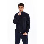Ar-ma Erkek Tam Fermuar Sweatshirt Yazi Baskili Fleto Cepli Dik Yaka Örme Kumaş Slim Fit%80 Pamuk%14 Polyester%6 Elastan Scuba İnterlok K30324989902 Lacivert-L1