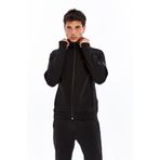 Ar-ma Erkek Tam Fermuar Sweatshirt Yazi Baskili Fleto Cepli Dik Yaka Örme Kumaş Slim Fit%80 Pamuk%14 Polyester%6 Elastan Scuba İnterlok K30324989902 Siyah-S1