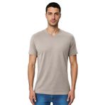Ar-ma Erkek V Yaka Tişört Baskisiz Basic Örme Kumaş Regular Fit%47 Modal%47 Pamuk%6 Likra 30/1 Penye Modal Full Likra Süprem Y31344473102 Gri-Bej G8