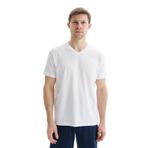 Ar-ma Erkek V Yaka Tişört Regular Fit%47 Modal%47 Pamuk%6 Likra Süprem Basic Baskısız Y29344472102 Beyaz-B1