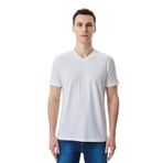 Ar-ma Erkek V Yaka Tişört Regular Fit%95 Pamuk%5 Likra Süprem Basic Baskısız Y29364453102 Beyaz-B1
