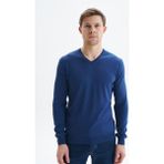 Ar-ma Erkek V Yaka Triko Basic Baskisiz Cepsiz Slim Fit Pima Pima K9KRO0852 - Lacivert - XL