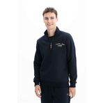 Ar-ma Erkek Yarim Fermuar Sweatshirt Yazi Baskili Cepsiz Örme Kumaş Büyük Beden%70 Pamuk%30 Polyester 30/1 Şardonlu Üç İplik K26544801201 Lacivert-L1