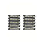 Ar Oto Aksesuar Parmak Led Lamba 6 Ledli Beyaz 10 Adet (A Kalite)