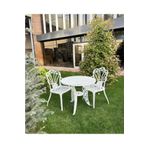 AR PLASTİK Ferforje Kollu 1 Masa 2 Sandalye Takımı -cafe-restoran-balkon-bahçe-mekan Masa Sandalyesi