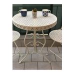AR PLASTİK Ferforje Metal Masa, 60q Masa, Balkon Masası, Bahçe Masası (ÜRÜN SADECE MASADIR.)