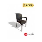 AR PLASTİK Maya Bahçe Sandayesi 6 Adet, Balkon Sandalyesi, Bahçe Sandalyesi, Teras Sandalyesi