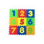 AR PUZZLE WORLDS 9 Parça Büyük Boy Rakamlı Sayılı Sünger Yapılı Oyun Karosu Yer Matı 33*33 Cm