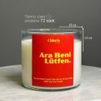 Ara Beni Lütfen Kokulu Mum, Mum, Dekoratif Mum, Hediyelik Mum - Çok Renkli
