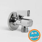 Ara Musluk 3/8 Filtreli Pirinç Krom Musluk Çamaşır Bulaşık Banyo Klozet Mutfak Ara Musluğu