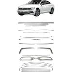 Araba Alışveriş Volkswagen Aksesuar Passat B8 Full Krom Çıta Seti - Gümüş
