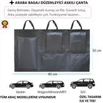 ARABA BAGAJ DÜZENLEYİCİ ÇANTA, ARAÇ İÇİ ASKILI ORGANİZER, OTO AKSESUAR, BAGAJ ÇANTASI