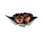 Araba çıkartması 25 cm (9,8 inç) Yorkshire Terrier köpek yavrusu çıkartması komik Yorkshire Terrier Car Sticker Yorkshire Terrier evcil hayvan köpek su geçirmez çıkartma 3D yansıtıcı çıkartma
