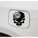 Araba Depo Kapağı Sticker Fiat Kuru Kafa Oto Sticker 2 Adet