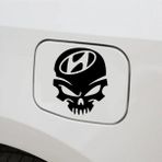 Araba Depo Kapağı Sticker Hyundai Kuru Kafa Oto Sticker 2 Adet
