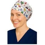Araba Desenli Doktor Hemşire Aşçı Cerrahi Bone Hastane Bonesi Bandana M004