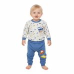 Araba Desenli Erkek Bebek Pijama Takım, MAVİ, 6-9 AY