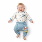 Araba Desenli Erkek Bebek Pijama Takım, TURKUAZ, 6-9 AY