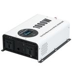 Araba Ev Saf Sinüs İnvertör Tepe Gücü 2000W 12V24V ila 110V 220V Lcd Ekran 2AC + 2USB + Tip-C Bağlantı Noktaları