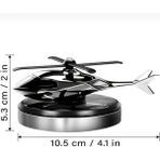 Araba Güneş Enerjisiyle çalışan Araç Helikopter kokulu Süs Gri - Siyah - siyah gıri