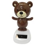 Araba için Güneş Dansı Oyuncaklar,Bobble H Solar Bear Dancing Doll for Car Dashboard - Pencere, Ev, Ofis için Tat Eğlenceli Süsleme için Kahverengi Sallanan Kafa Bebekleri Tacery
