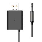 Araba için Kablosuz Aux Adaptörü, USB'li Aux Adaptörü - 3,5 mm Jak 5.3 Yardımcı Giriş Alıcısı - Kusursuz Mü Çalma, Dahili Mikrofon, Araba Stereo Ev Hoparlörleri için 2'si 1 Arada Tasarım