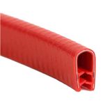 Araba Kapı Lastik Contası ve Hava Sızdırmazlık Şer 0,3-5mm Kenarlar İçin Kauçuk U-Şekilli Kenar Trimi Metal Klipsler, Çok Renkli, Çoklu Boyutlar(4pcs 8mm*6mm red)
