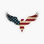 Araba Kartal Sticker Yapıştırması Etiket Amerikan Bayrağı 17cm A1