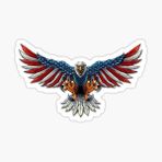 Araba Kartal Sticker Yapıştırması Etiket Amerikan Bayrağı 17cm