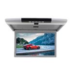 Araba Monitörü 17.3 İnç HD LCD Ekran Otomobil Tavan TV MP5 Multimedya Tavan Montajlı Ekran Araba Video Oynatıcıları 1080P FM,Grey